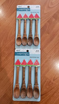 Cute watermelon wooden little spoons
