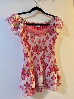 Vintage Pink Floral Top