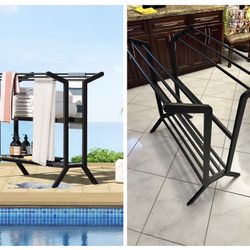 NEW Ulax Furniture Pool Float Caddy, Poolside Towel Rack - Convenient Storage Solution for Pool