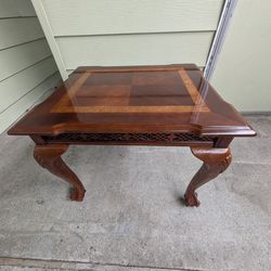 1990s Cherry Wood Finish End Table