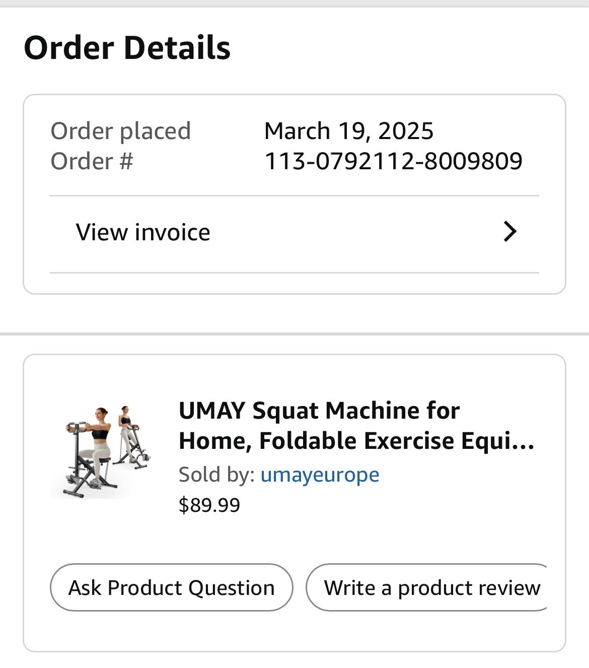 Squat Machine $50
