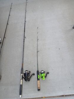 (2) UGLY STIKS FISHING POLES AND REELS
