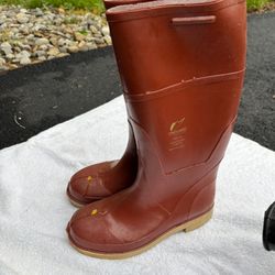 On Guard Steel Toe Work /Rain Boots Women's 6 USA  Pre-owned 
