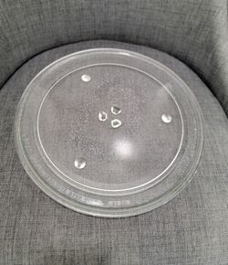 Glass Microwave Turntable Plate. High-Temperature-Resistant Tempered Glass. Size: 12.8" (32.5 cm).