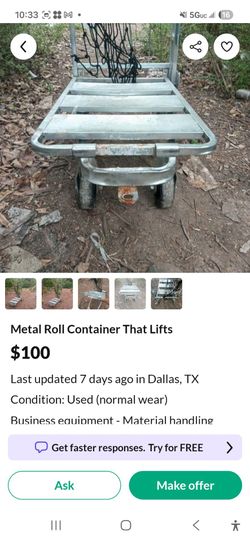 Metal roll container
