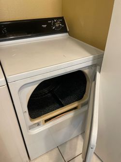 Hotpoint gas dryer and Kenmore washer.