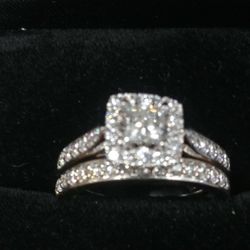 White Gold 1.25 cts Princess Cut Diamond Wedding/Engagement Ring