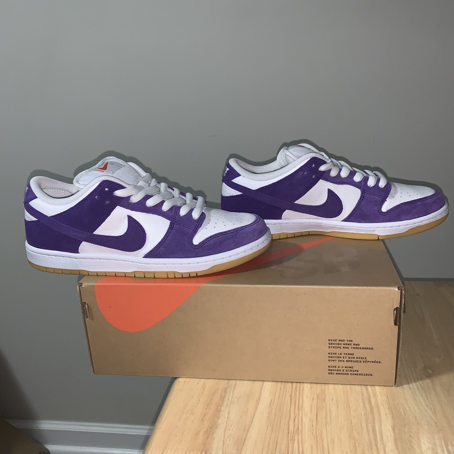 Nike SB Dunk Low Pro ISO Orange Label Court Purple Shoes for Sale 