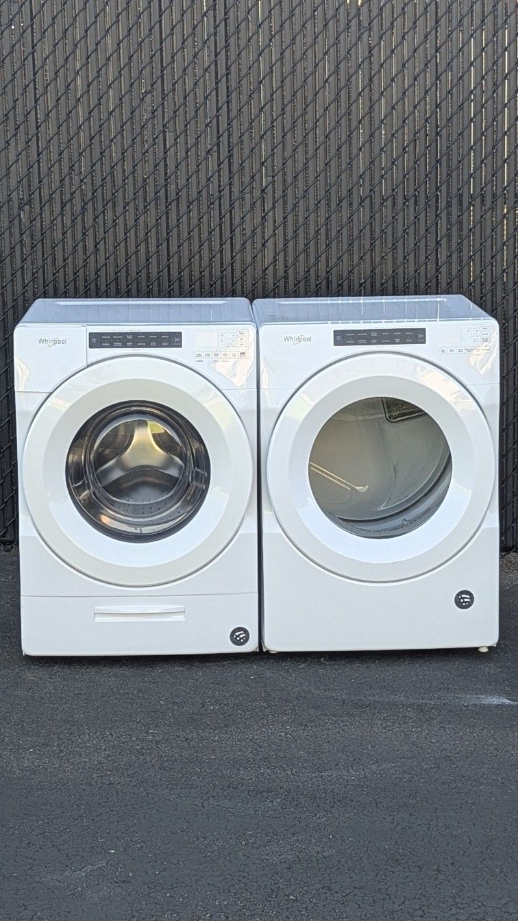 STACKABLE WHIRLPOOL XL Capacity 4.5cuft  Washer And 7.4cuft Electric Dryer. Works Perfect. 30 days warranty. See more on my page.