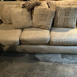 Couch, Computer Desk, HP Printer, Stander