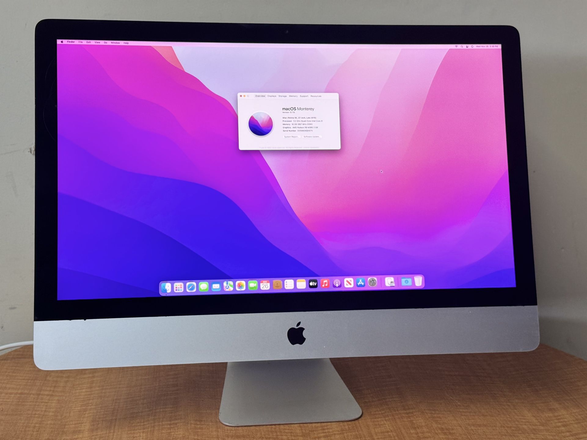 Apple iMac 27" Retina 5K | Core i5 3.2GHz | Late 2015 | 256 SSD | 16GB Ram | Monterey macOS