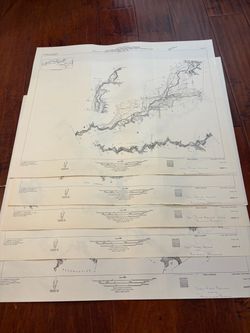 1933 USGS Salt River Arizona Roosevelt Reservoir 5 Vintage Topographic Maps A-E