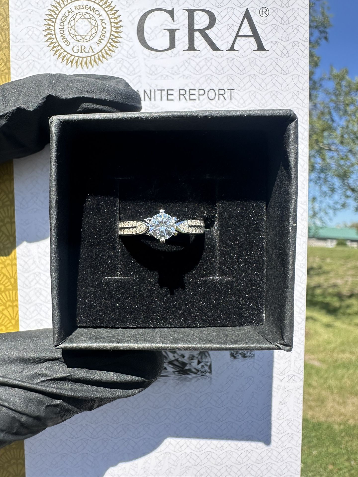 NEW! ‘Cross Roads’ Moissanite Diamond Engagement Ring (Pass Tester) SIZE 5,6,7,8,9