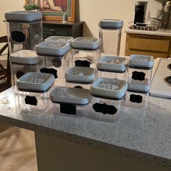 13 Pieces Acrylic Clear Kitchen Canisters