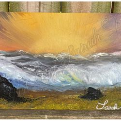 Ocean Escape, Hand Painted Oil Canvas