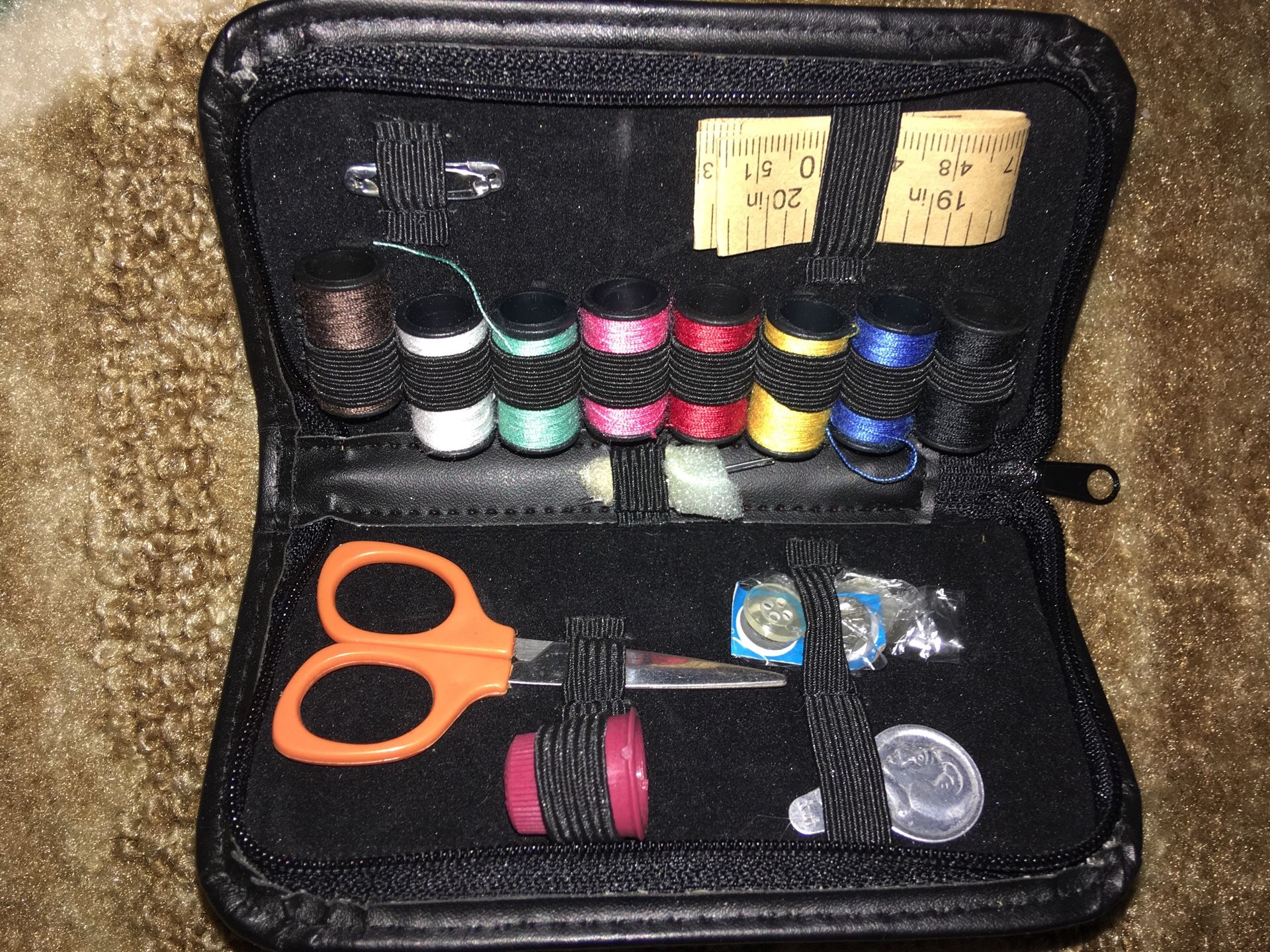 Travel size sewing kit