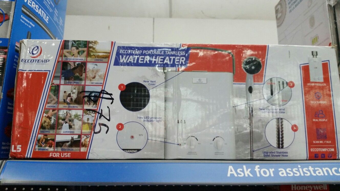 Portable water heater perfrct for camping