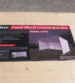20 Ft X 12 Ft Metal Shed. New