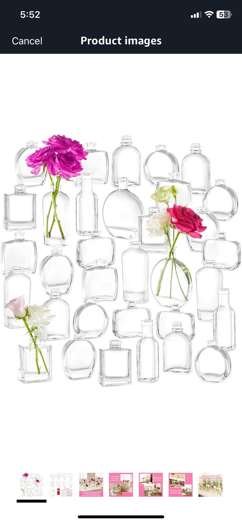 32pcs Glass Small Bud Vases Set - 9 Styles Clear Bud Vase for Centerpieces, please read description