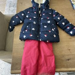 4T Girls Ski Bib And Coat