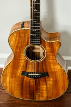 aylor K24ce — All-Koa Grand Auditorium Acoustic-Electric (Hawaiian Koa) Stunning Figured Koa Taylor K24ce with beautiful Hardshell Case
