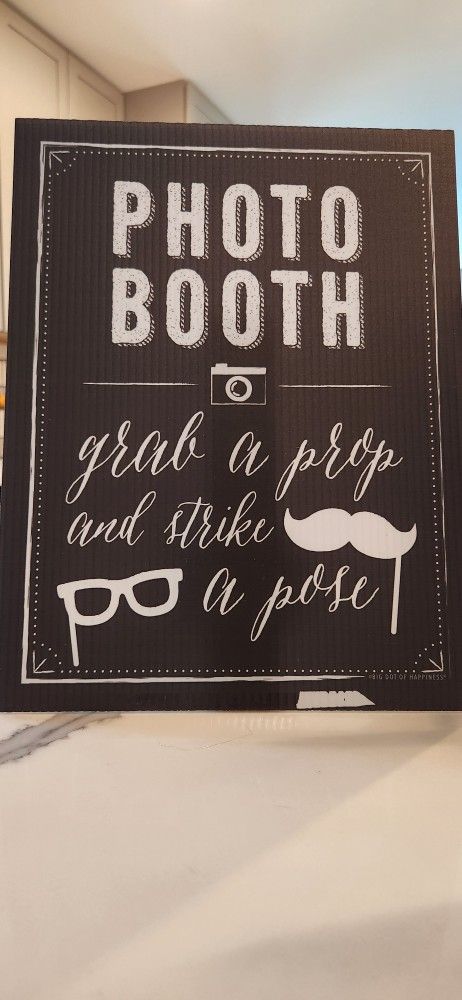 Photo Booth Sign, Props, & Prop Holder