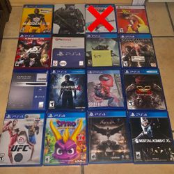 PlayStation 4 Video Game Collection PS4 For Sale
