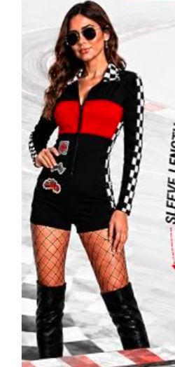 Women's Sexy Racer Romper, L