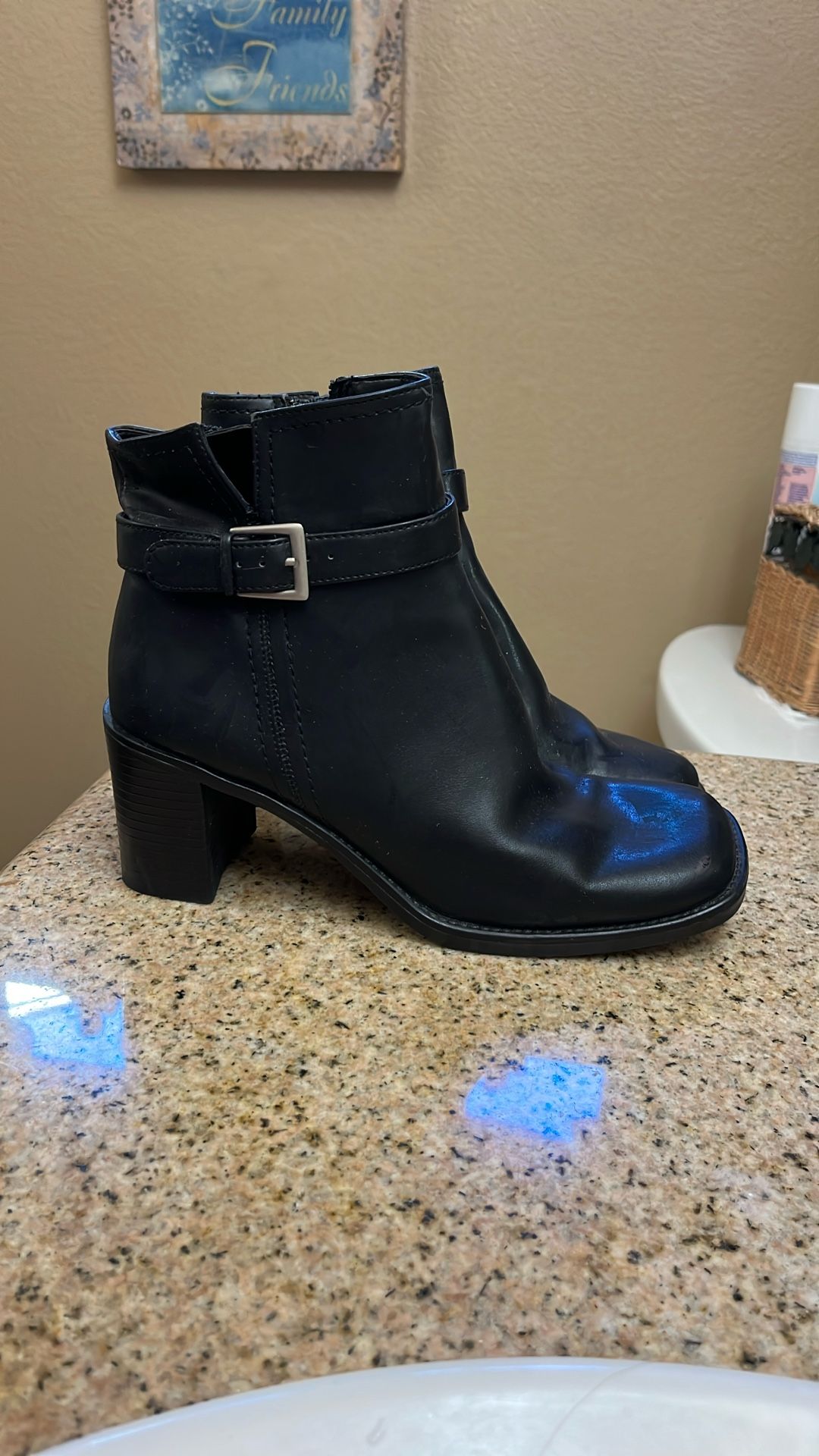 Size 7 Black Boots New No Box