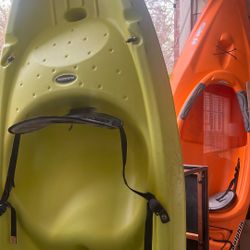 2 Kayaks With  Paddles 