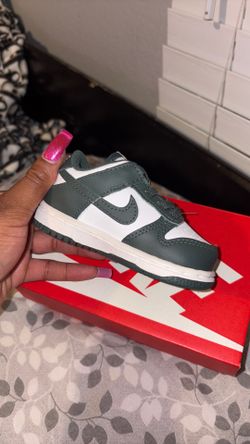 Nike army, green and white dunks brand new
