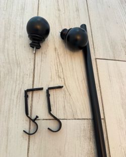 Black curtain rod