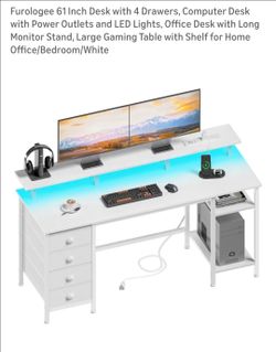 61 Inch Desk with 4 Drawers
