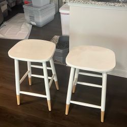 White/Brown Bar Stools - Set Of 2 - Target Brand