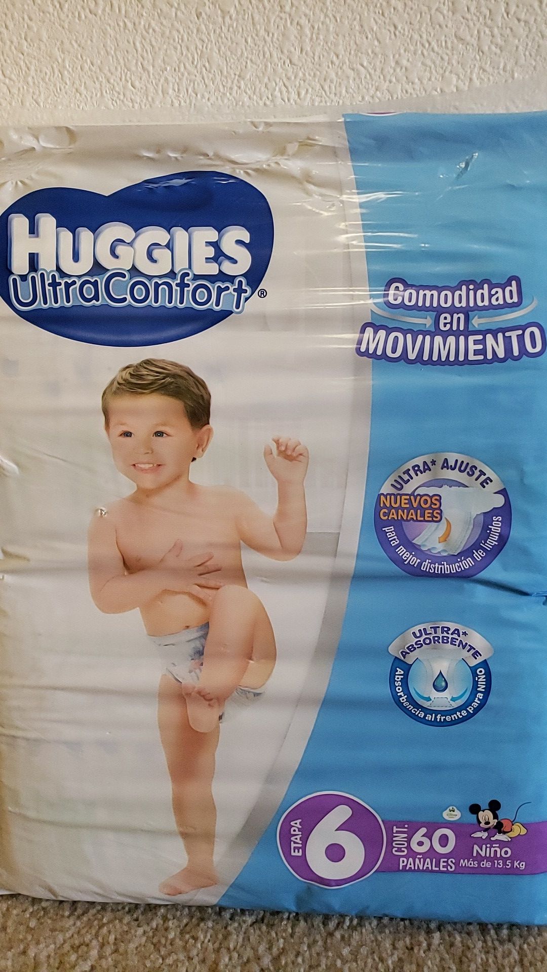 Huggies Ultra Confort Diapers (Size 6) 60 Count