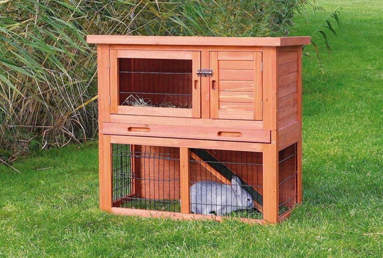TRIXIE Natura Rabbit Hutch with Sloped Roof