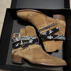 Amiri suede bandana buckle designer boots size 44