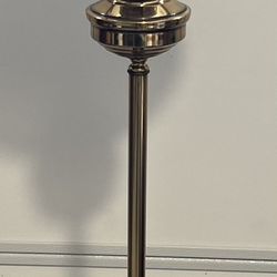 Vintage Glass Lamp With Brass Base