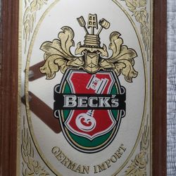 Vintage Becks Beer Mirror.  19x14. $25 Pickup In Oakdale 