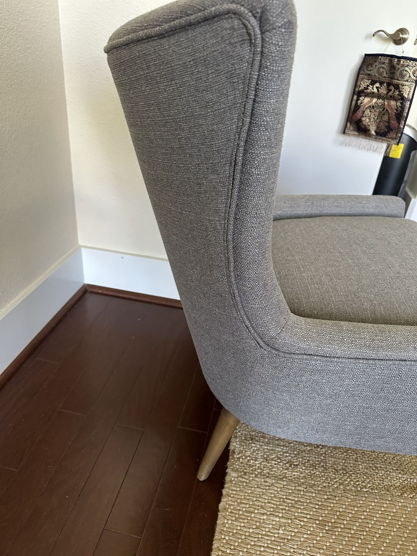 Armchair (gray) & 2 Ceiling Fans with Light