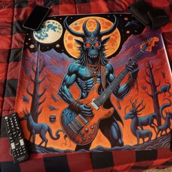 Custom Demon Playing Guitar Poster
