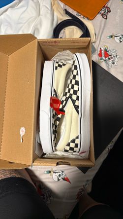 Checker Board Slip On Vans