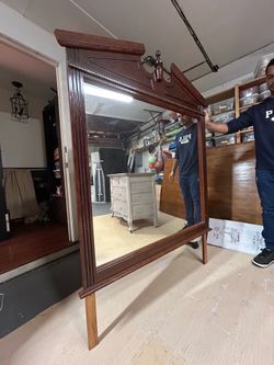 Large Traditional Wood Framed Mirror