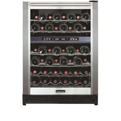 Magic Chef 44 Bottle Dual Zone Cooler in Stainless Steel