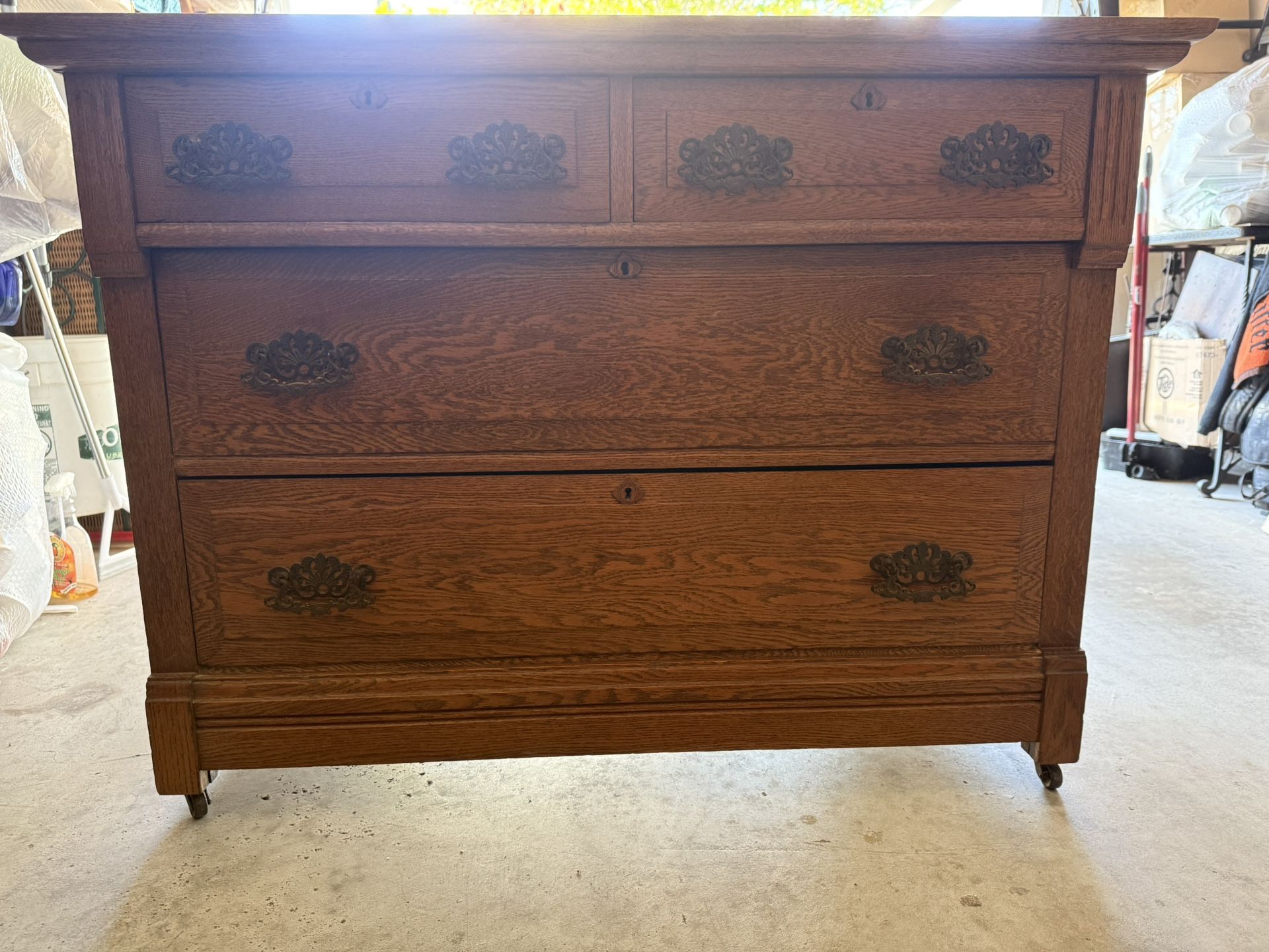 Antique Dresser With Mirror