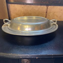 Vintage Flagg and Homer Pewter Covered Dish 