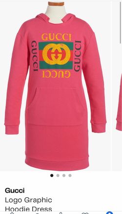 Gucci Logo Graphic Hoodie Dress
