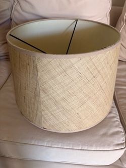 Large Drum Lamp Shade Natural Linen