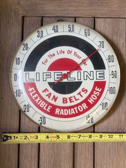 Vintage Lifeline Automotive Advertising Thermometer – $100