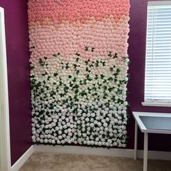 Flower Wall Panels Decoration Backdrop Wall Panel Set